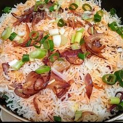 Onion Rice or Onion pulao A picture of Onion Rice or Onion pulao.