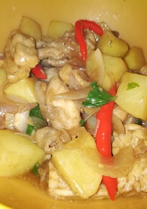 Foto resep Ayam Kentang Goreng Mentega