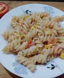 White souce pasta with Indian twist