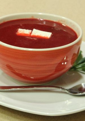 Una foto de Sopa morada