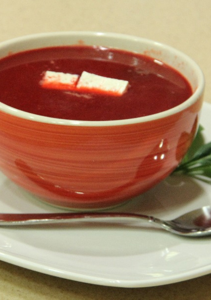 Una foto de Sopa morada