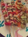 بروشيت الدجاج مع الخضر 🍡 😋