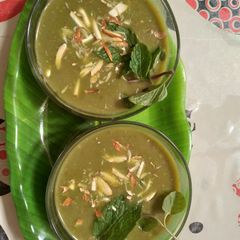 A picture of ALMOND Broccoli SOUP.