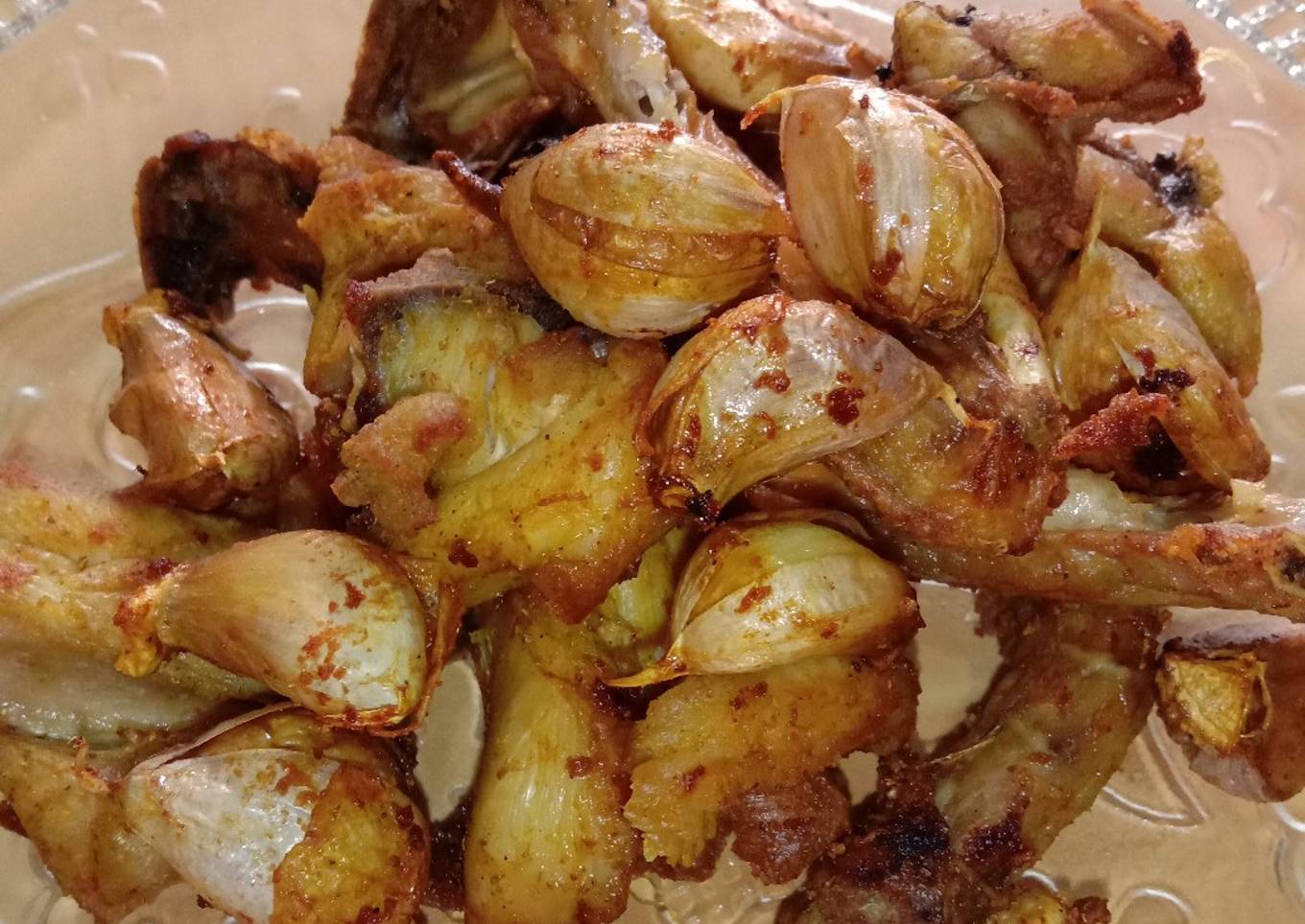 Fried dajjaj garlic
