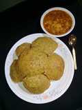 Urad Dal Poori and Aloo Sabzi