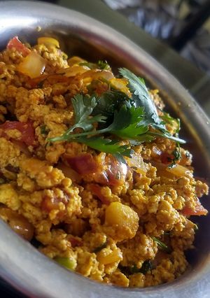 A picture of Paneer burji.