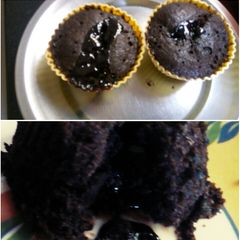 A picture of Eggless Chocolava Cake.