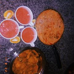 Spaghetti 🍝, fish fillet and blended tomato sauce 🍅 A picture of Spaghetti 🍝, fish fillet and blended tomato sauce 🍅.