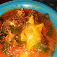 A picture of Oha soup.
