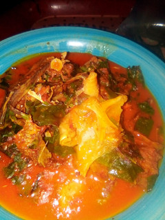 A picture of Oha soup.
