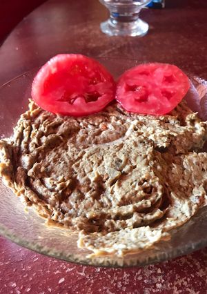 Una foto de Crema de berenjena