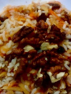 Una foto de Ensalada de arroz #tupper con frutos secos al Pedro Ximénez