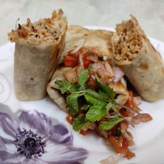 Mexican rice Burrito A picture of Mexican rice Burrito.
