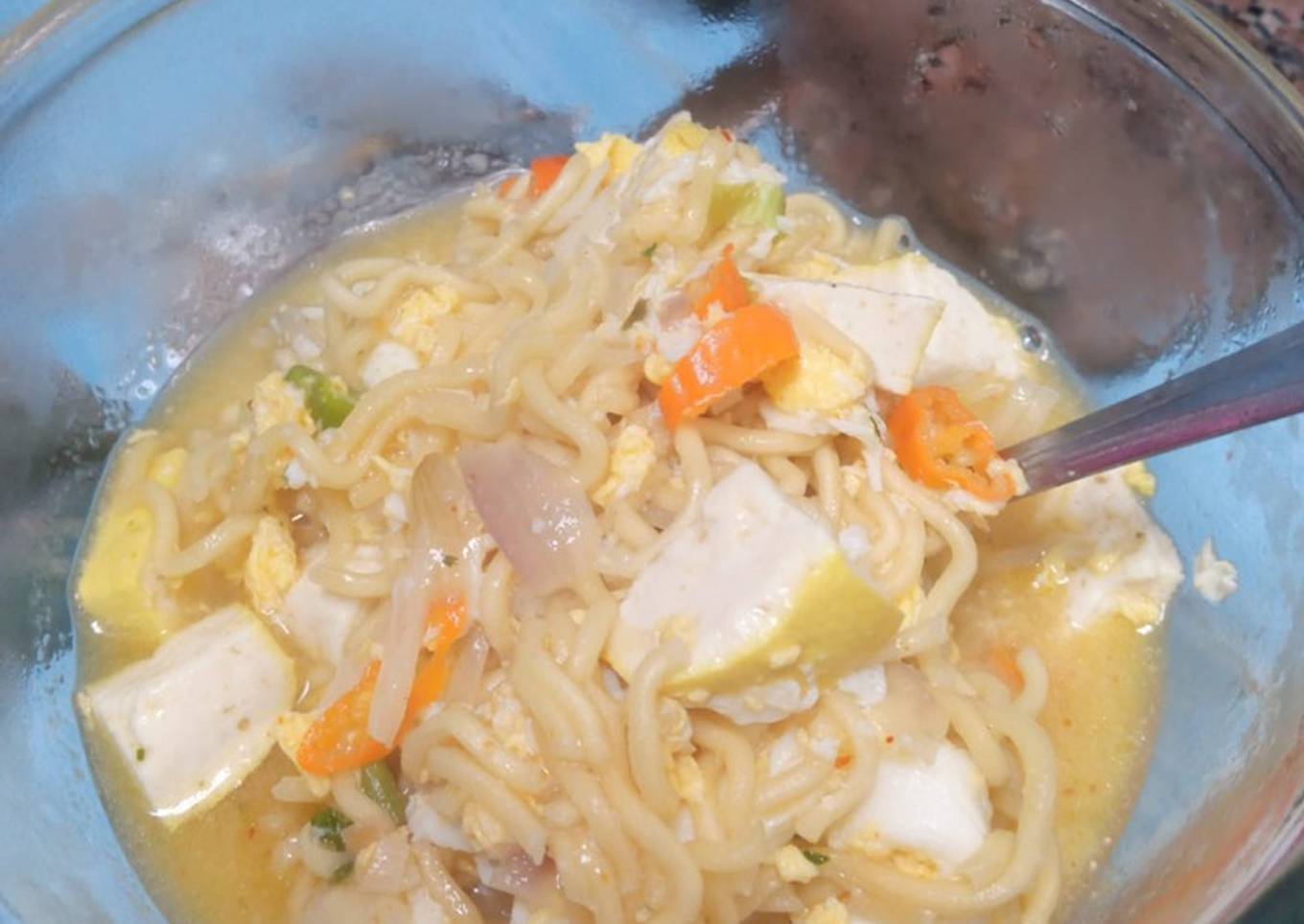 Indomie Rebus Tahu Telur