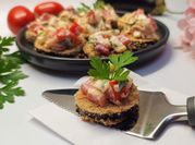 A picture of cheese tomato egg bake