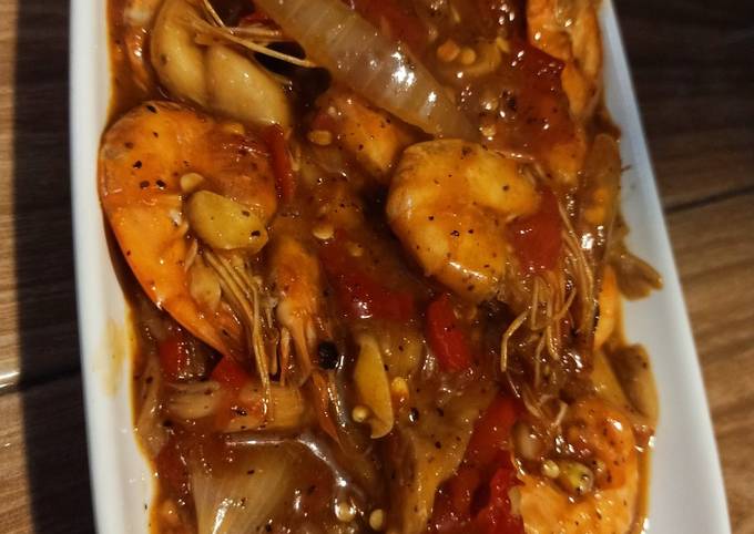 Resep Udang Saus Lada Hitam oleh Afriyanti Putri - Cookpad