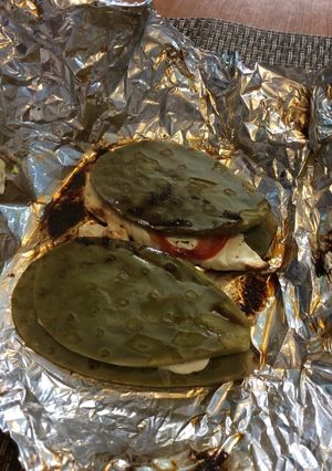 Una foto de Sándwich de nopal