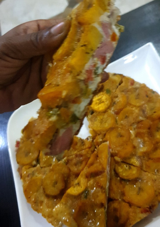 Plantain Frittata ainihin hoton girkin