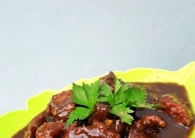 Black pepper beef / Daging Lada Hitam