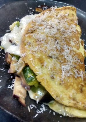 Una foto de Omelette de verduras