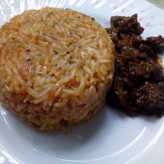 A picture of Jollof rice#crosscountrychallenge.