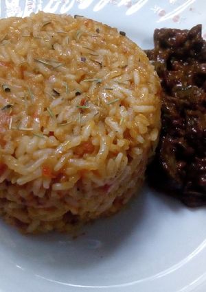 A picture of Jollof rice#crosscountrychallenge.