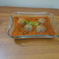 A picture of Beef kofta salan.