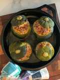 Zapallito relleno (quinoa, tomate, carne)