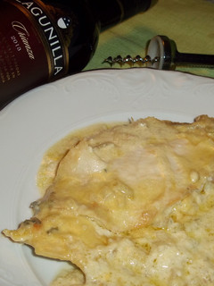 Una foto de Pechuga de pollo al roquefort