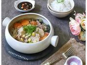 Gambar sop daging enoki