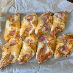 A picture of Cheese and Bacon turnovers.
