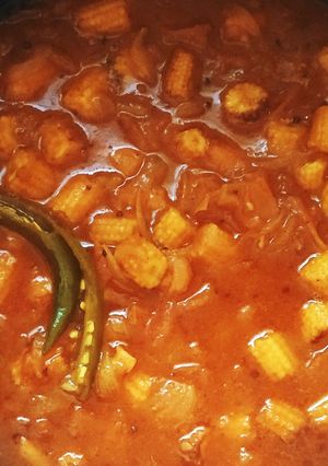 A picture of Baby Corn Masala Curry.