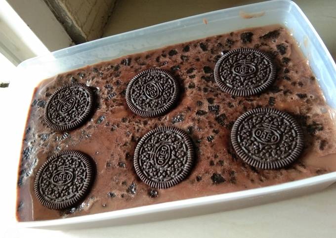 Puding milo susu oreo