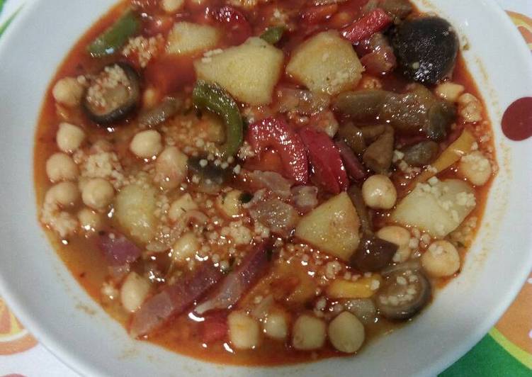 Cocido de garbanzos con cuscús