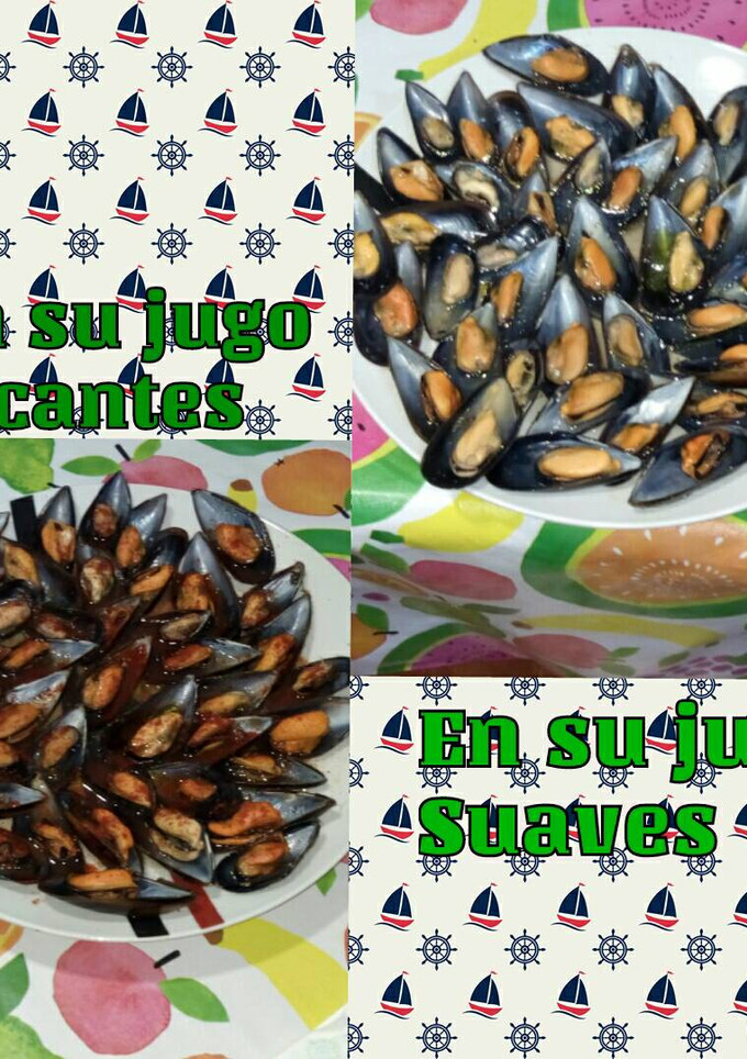 Una foto de Mejillones al limón y ajo y perejil
