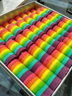 Foto resep Mini rainbow roll cake