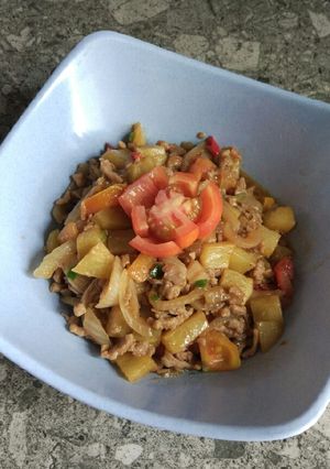Foto resep Daging Cincang Tumis Bombay Kentang