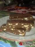 Chocolate bars with tahini and honey