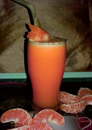 A picture of Orange juice #ColourOrange.