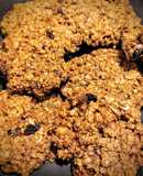 Galletas de avena con pasas de uva y nueces