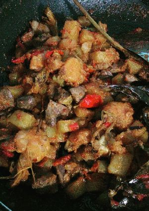 Foto resep Sambel goreng kentang ati udang