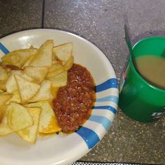 Fried yam and Sauce A picture of Fried yam and Sauce.