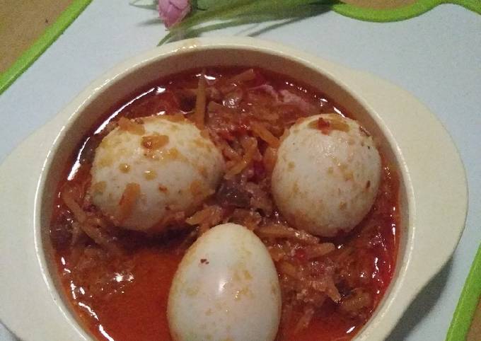 Balado Kentang with telur