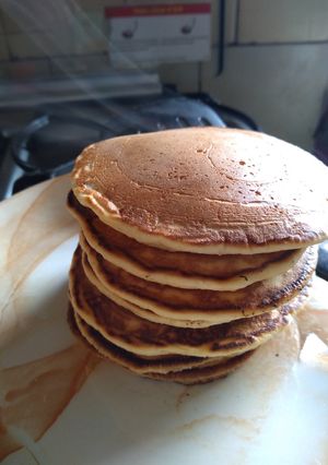 Una foto de Unos ricos pancakes para el desayuno o merienda