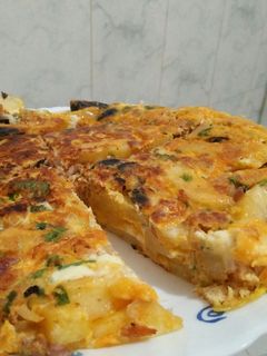 صورة لوصفة فريت اوملات بالتونه