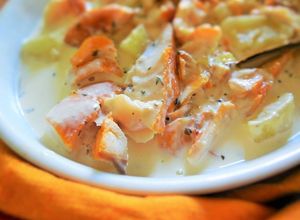 Une photo de Haddock et pommes de terre à la crème