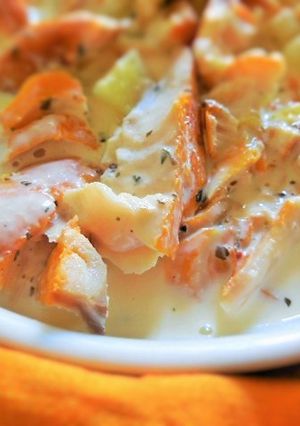 Une photo de Haddock et pommes de terre à la crème