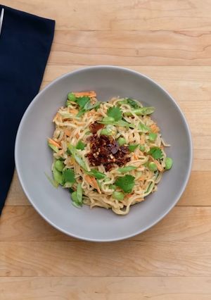 A picture of Peanut butter noodle.