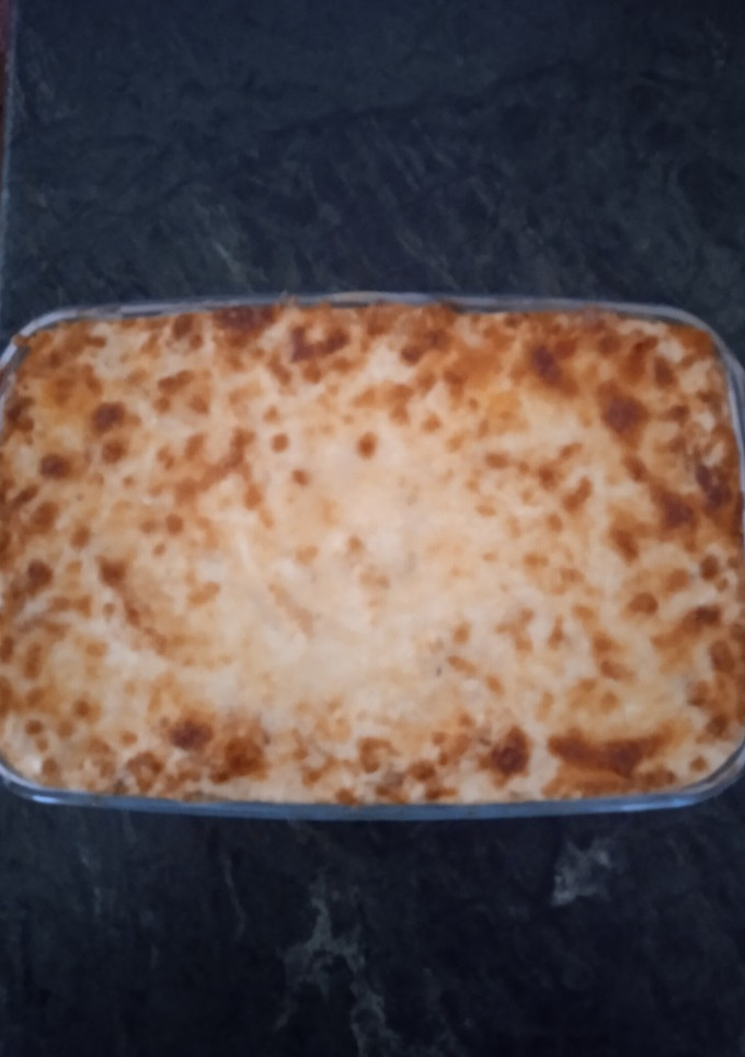Una foto de Macarrones con tomate y nata gratinados al horno