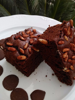 Una foto de Brownie con piñones